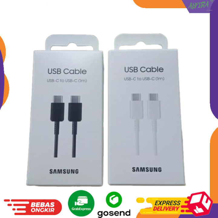 Kabel Data Samsung 100% USB TYPE C TO TYPE C Tipe C ke Tipe C Fast  Charging Lazada Indonesia