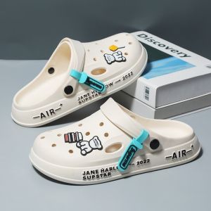Free Shipping MenS Summer Outdoor Cartoon Trendy Home Use CoupleS Non-Slip Clogs Closed-Toe Sandals For Female Students