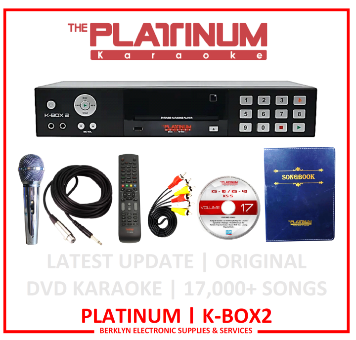 Platinum KBOX 2 Karaoke Player / Latest Disc / 17,000+ Songs / Remote