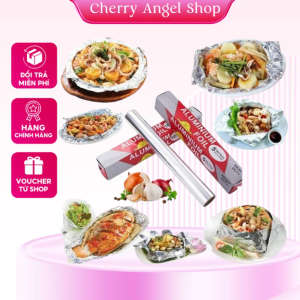 Cuộn Giấy Bạc Nướng Thịt Cá Bọc Thực Phẩm Cuộn giấy bạc bọc thực phẩm nướng thức ăn nướng thịt bảo quản thực phẩm chuyên dụng giữ nhiệt đồ nướng (30cm x 5m)/ có sỉ