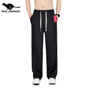 Waffle Pants For Men/Women With Drawstring Zipper And Pockets Baggy High Waist Sweatpants Trouser