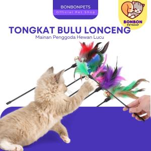 Tongkat Bulu Mainan Kucing Warna Stick Cat Toys Mainan Hewan Interaktif Tongkat Tikus