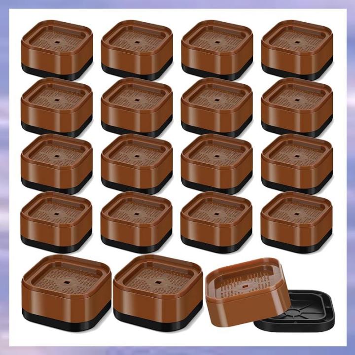 (RCPF) 16 PCS Furniture Risers Adjustable Bed Risers Desk Leg Risers ...