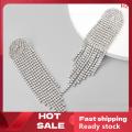 🚚【Local Express Delivery】🚚 S925 silver needle Classic Shiny Crystal Earrings Ladies Exaggerated Long Earrings Tassels Rhinestone Earrings Fashion Korean Ea. 