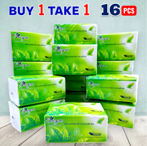BUY 1 TAKE 1 480 sheets 16 pcs SUYA Organic green tea Facial Tissue Paper towel 4 ply Comfortable Na