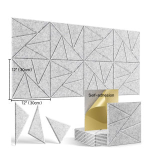Self-adhesive Sound Proof Wall Panel Foam Noise Reduction Acoustic Foam Panels Wall Decoration DIY Trilateral