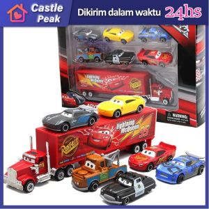 Hotwheel Mainan Anak Metal 7 Pcs Disney Pixar Cars Diecast Mainan Koleksi Anak Alloy Car Set Mainan Mobil