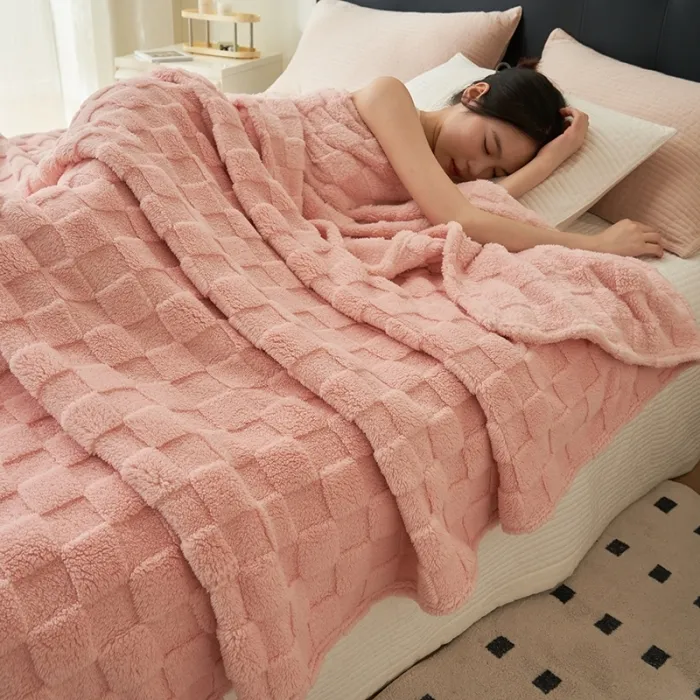 Thick Bed Blanket Super Soft Fluffy 200cmx220cm Double Sided