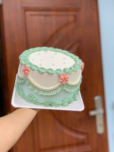 Bánh kem mô hình màu xanh cốm  đạo cụ chụp hình  trưng bày trang trí siêu rẻ