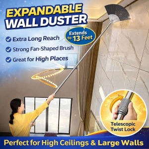 250cm Extendable Cobweb Duster Ceiling Brush Long Handle Spider Web Cleaning Tool