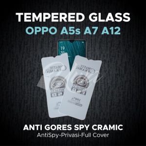ANTI GORES OPPO A7 A12  TEMPERED GLASS SPY MATTE CRAMIC TERBAIK ANTI KEPO HD9