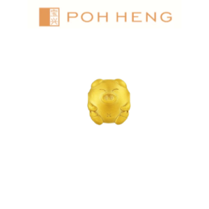 Poh Heng Jewellery 22K Guardians Of Fortune Pig Charm in Yellow Gold [Price By Weight]