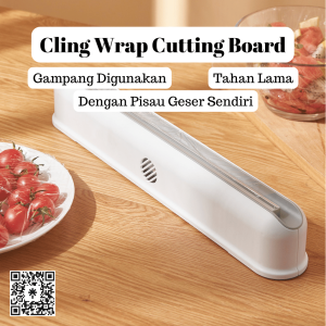 Kotak Pemotong Cling Wrap - Dispenser Putih ABS