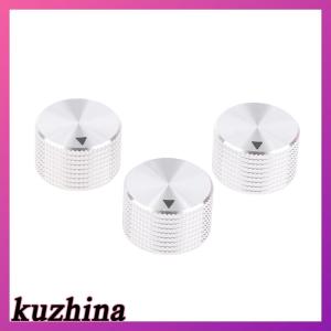 [kuzhina] ฝาปิดโพเทนชิโอมิเตอร์6มม. 25มม. x 15มม. ฝาครอบปุ่มปรับปริมาตรอลูมิเนียมสีเงิน