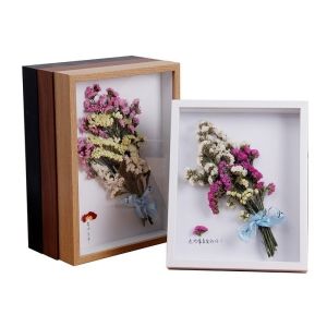 3CM Shadow Box Frame Wooden Display Case for Dried Flowers Photos Keepsakes Wall Hanging Tabletop Home DIY Decor