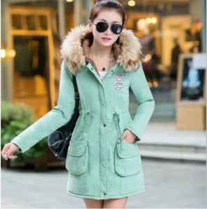 Jaket Parka Bulu musim dingin wanita/ Winter Jacket Coat women with Hoodie