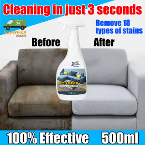 Quick DryNo Need to Wash Sofa Cleaner 500ml Sofa Cleaning Solution Spray Carpet Cleaning Foam Powerful Stain Removal No Irritation Foam Cleaner Dry Cleaning Spray Mattress cleaner