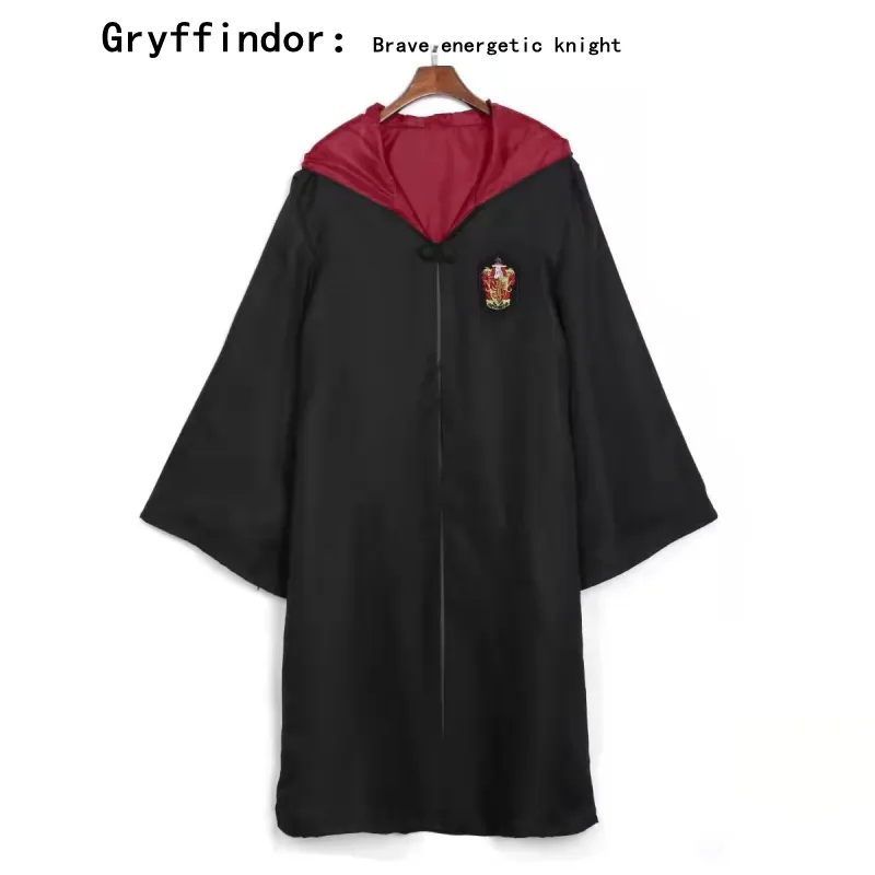 Harry Potter Deluxe Hermione Gryffindor Robe for Kids | Kids | Girls | S | Black/Red | Jerry Leigh