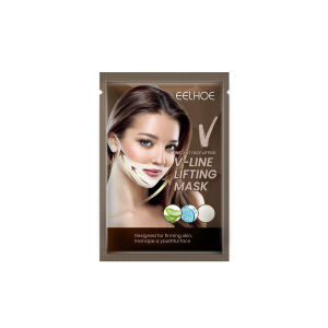 Eelhoe V Line Facial Lifting Mask Double Chin Puffy Reduce Lifting Firming Bandage Mask Wrinkle Remover Firming Shaping Small V-Face Hanging Ear Lifting Face Mask Facial Tighten Wrinkle Remover Chin Cheek Neck Lift Hydrogel Mask(1pcs/5pcs)