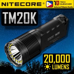 Nitecore TM20K Flashlight - 20000 Lumens - 9600mAh Battery - USB-C QC Charging - Searchlight