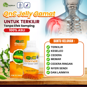 QnC Jelly Gamat Emas Asli 100% - Suplemen Kesehatan Herbal untuk Perlindungan Sendi & Nyeri Gatal - Halal BPOM 300 ML
