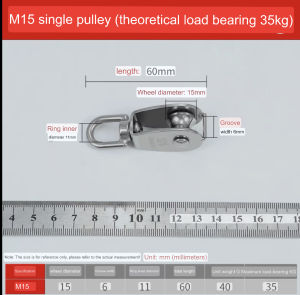 Stainless Steel Single and double Pulley Swivel Lifting Rope Crane Fixed Pulley Lifting Wheel Tool
