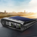 KKmoon Car Wireless HUD Headup Display Solar GPS Digital Speedometer with LCD Screen Overspeed Alarm KMH/MPH Time/Altitude/Temperature/Speed Display. 