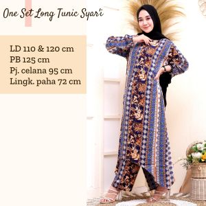 SETELAN SYARI TUNIK PANJANG | ONE SET JUMBO KATUN RAYON VISCOSE PREMIUM | DAILY HOME SET BEST SELLER TERMURAH | BUSANA MUSLIM BAJU LEBARAN TERBARU 2021
