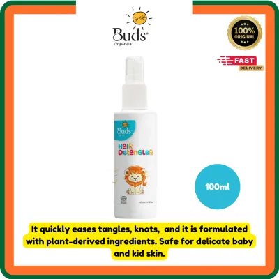 Buds for Kids Organics Hair Detangler 100ml | EXP: 01/2029 | Easy Comb Spray for Tangle-Free Hair