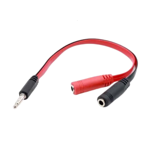 3.5MM Auditory Y Splitter Cable 20CM 1 Male/Female to 2 Male/Female Splitter for Headphones and Microphone Flat Wire