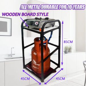 Gas Stove Stand Rack Kitchen Heavy Duty Gas Tank Holder Kitchen Organizer Gas Stove Stand(send rollers)