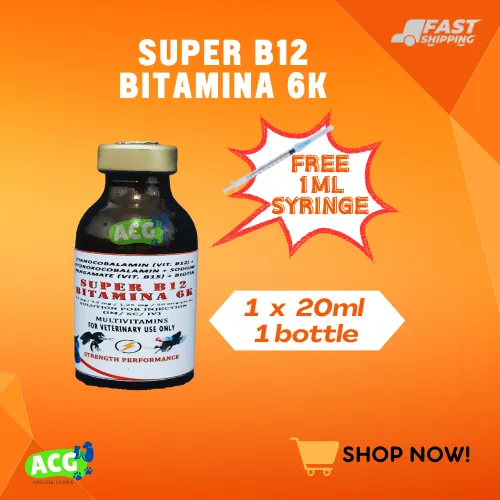 b12 injectable online Super Vitamin SUPER BITAMINA 6K 20ml, 10ML FOR ANIMALS Plus 1ml Syringe| Injectable Lazada Philippines Avoid exposure to light. Vitamin B12 and Folate Contents:60 ml Neurological disorders