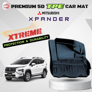Karpet mobil 5D MITSUBISHI XPANDER 3 Baris Mangkok TPE premium