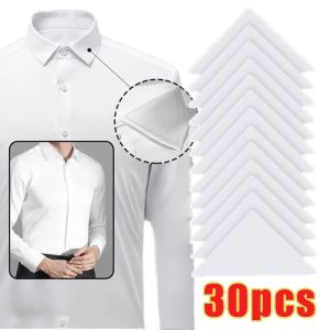 30pcs Shirt Collar Styling Stickers T-Shirt Stand Collar Stays Anti-roll Fixed Pads Self-adhesive Invisible Patches Accessories