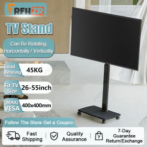 26-55 inch TV trolley free lift rolling mounting trolley plasma screen LED LCD display Low height Universal mobile rotating TV surface