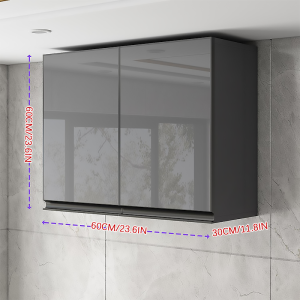 Aluminum Kitche cabinet /Sideboard Cabinet Spice Rack  Dust Anti-termite Glass Hanging Cabinet Wall For Kitchen Bedroom Storage