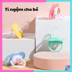 Ti ngậm cho bé 0-18 tháng ty ngậm không BPA giúp bé an tâm ngủ ngon có nắp đậy vệ sinh (ti giả)