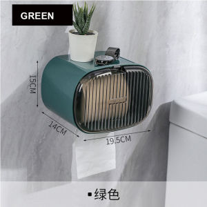 KItchen wall self-adhesive No-Drill Water Resistant Toilet Tissue Paper Roll Holder Storage Box with Cover Phone Tray Bathroom organizer Shelf Holder Box