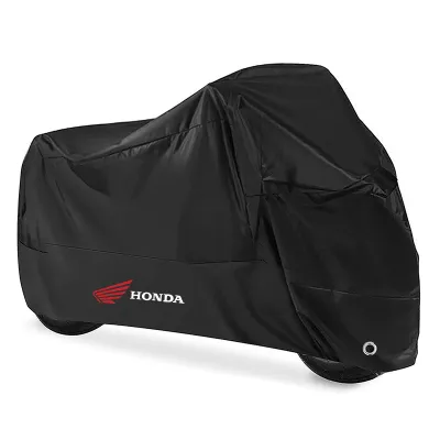 Honda Motorcycle Cover All Seasons Universal Weather Quality Waterproof Outdoor Sun Protection Durable Night Reflective with Hole Lock Storage.