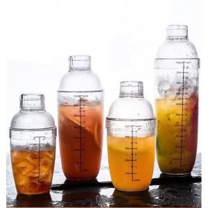 500ml/700ml/1000ml Acrylic Milk Tea Shaker Cocktail Juice Shaker Bottle Blender Bar Supplies