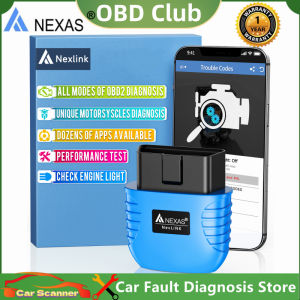 NEXAS NexLink Bluetooth OBD2 Scannner BMW/Ducati/KTM/Benelli/Triumph Motorcycle Scanner Check Engine Code Reader & Scan Tools Car Diagnostic Tool Erase Fault Code Obd 2 Scanner Wireless Odb2 Scanner PK ELM327