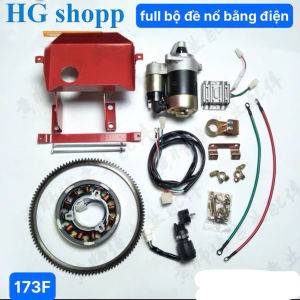 Full Bộ Đề Nổ Máy Cày 173F Máy Phát Điện 173F Bộ Đề Máy Phát Điện Dùng Ac Quy 12v Full Bộ Gồm Dây Điện Bánh Răng Củ Đề Hộp Đựng Ắc Quy Full Bộ