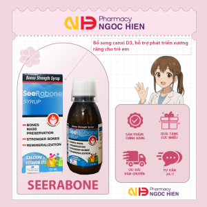 Siro SeeRabone – Bổ sung canxi và vitamin D3 giúp tăng cường phát triển hệ xương - Nhập Khẩu Pháp - 125ml