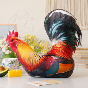 Oldlaiben ตุ๊กตา หมอนไก่สร้างสรรค์ หมอนนอนตุ๊กตา3Dของเล่นตุ๊กตาไก่ ตกแต่งโซฟา ของขวัญวันเกิด ของขวัญวันเด็ก