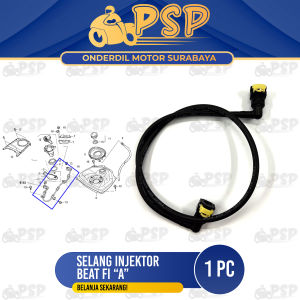 Selang Injektor Beat Fi - Kabel Cable Cabel Slang Cable Cabel Tali Seling Bensin (Bengkok - Bengkok)