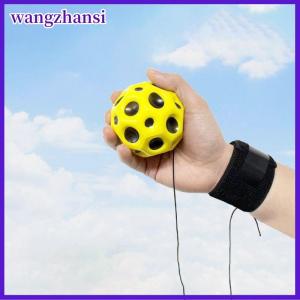 wangzhansi ลูกบอลคืนข้อมือลูกบอลอวกาศลูกบอลกีฬาข้อมือบนเชือกยางเด้งลูกบอลสายรัดข้อมือของเล่นสำหรับเด็กของขวัญการออกกำลังกาย
