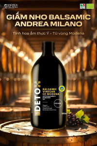 Giấm Táo Hữu Cơ Detox 500ml Có Giấm Cái – Lên Men Tự Nhiên Thanh Lọc Cơ Thể Đẹp Da | Andrea Milano