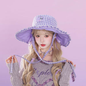 👒 สดใสท้าแดดดีมาก หมวกปีกยาว 2 ด้าน ลายการ์ตูน งานแท้ สามารถกลับด้านใส่ได้ 2 ด้าน มีเชือกผูกที่ปลายคางกันตก