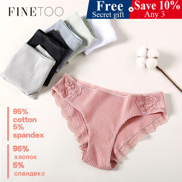 FINETOO Women Sexy High Waist Thong Solid High Elasticity G-string Lingerie  Female Breathable Comfortable Intimates Underwear
