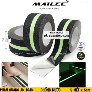 Băng keo chống trượt dạ quang 5m x 5cm cao cấp PQ-505 dán cầu thang chống trơn trượt hiệu quả dành cho văn phòng nhà xưởng chân bậc cầu thang - Mai Lee
